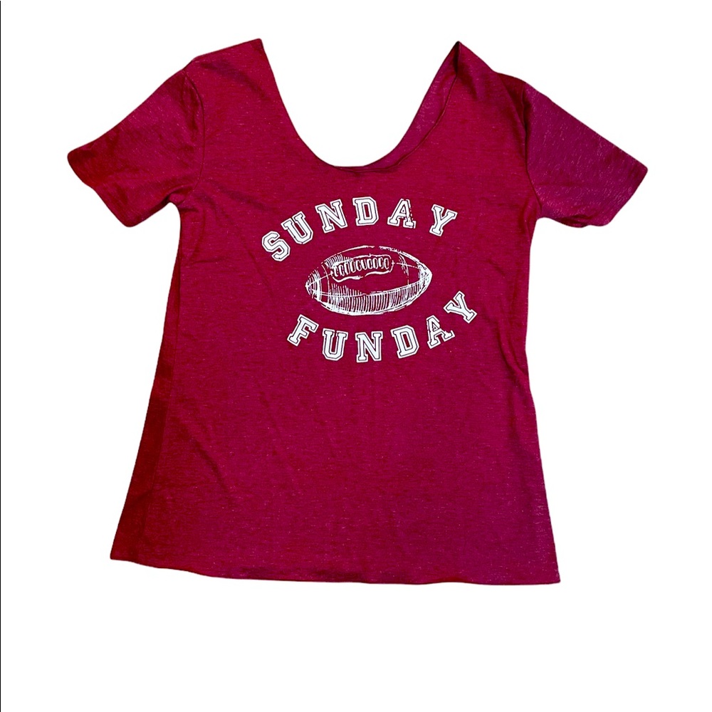 Sunday Funday off the shoulder super soft tshirt Size Small